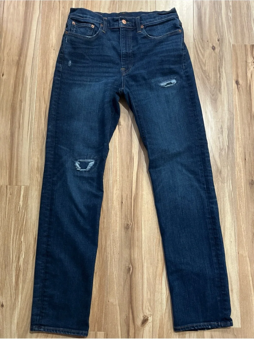 J. Crew Slim Men's Dark Indigo Distressed Jeans